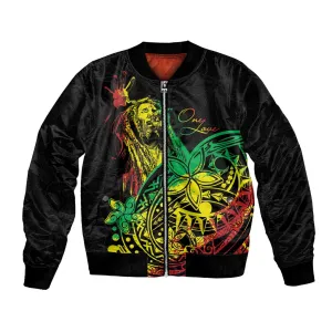 Personalised Jawaiian Reggae Bomber Jacket Afro-Polynesian Style LT7