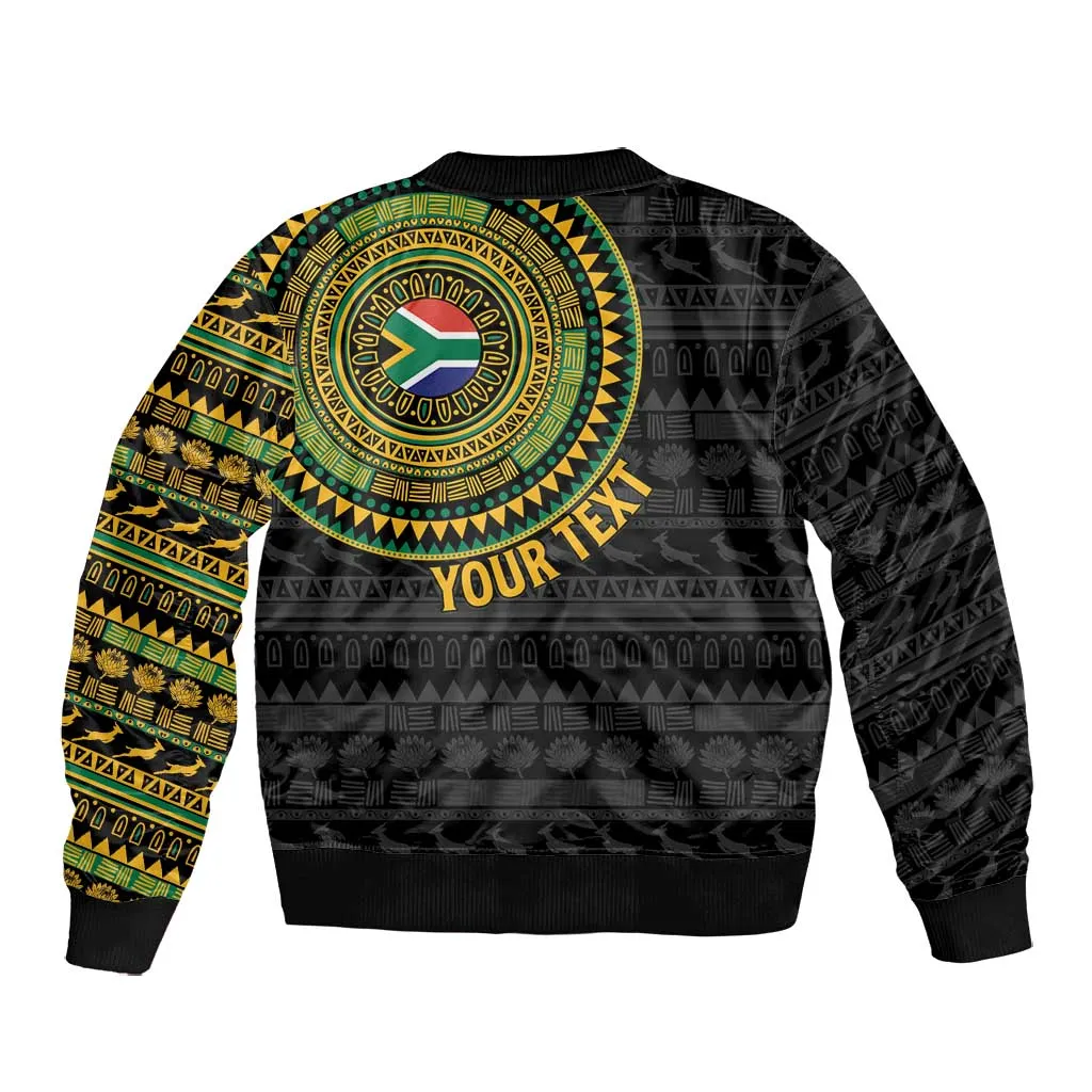Personalised South Africa African Tribal Pattern Bomber Jacket Chest Arm Tattoo LT15