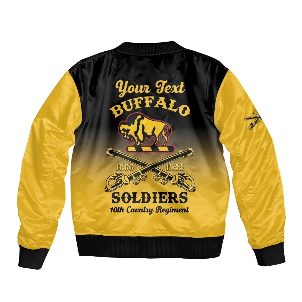 Personalized Afro-Americans Buffalo Soldiers Bomber Jacket 10th Cavalry Regiment LT15
