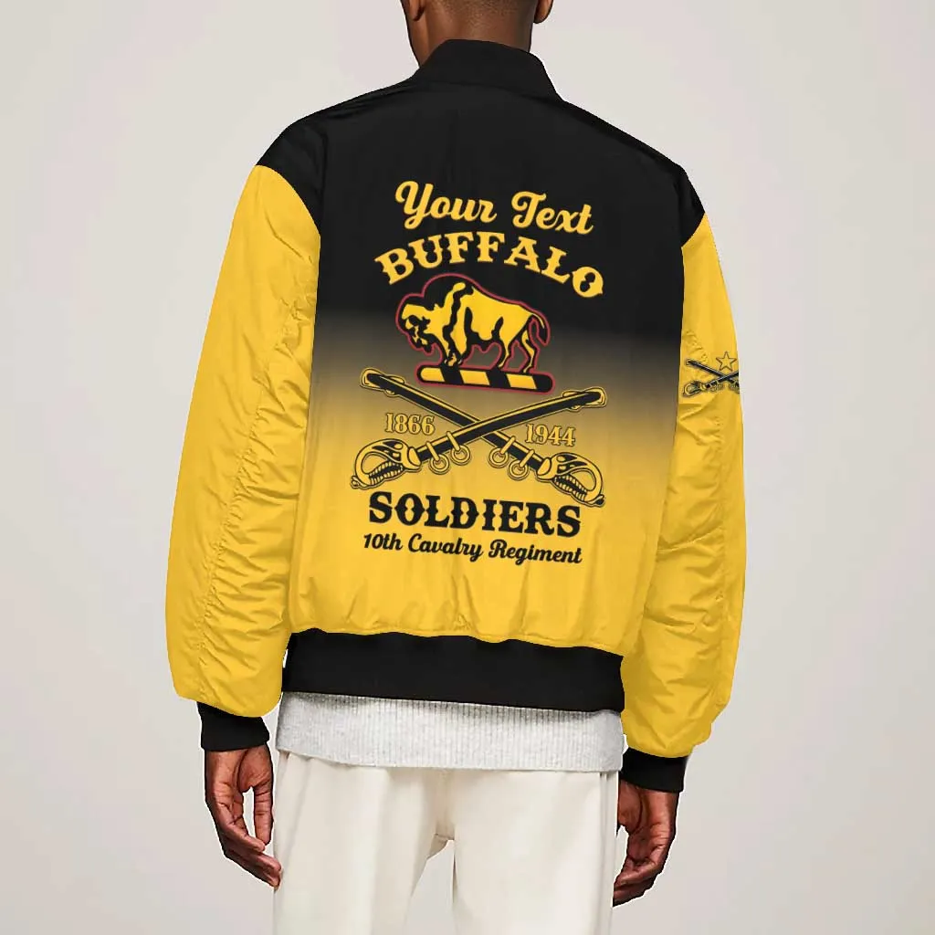 Personalized Afro-Americans Buffalo Soldiers Bomber Jacket 10th Cavalry Regiment LT15