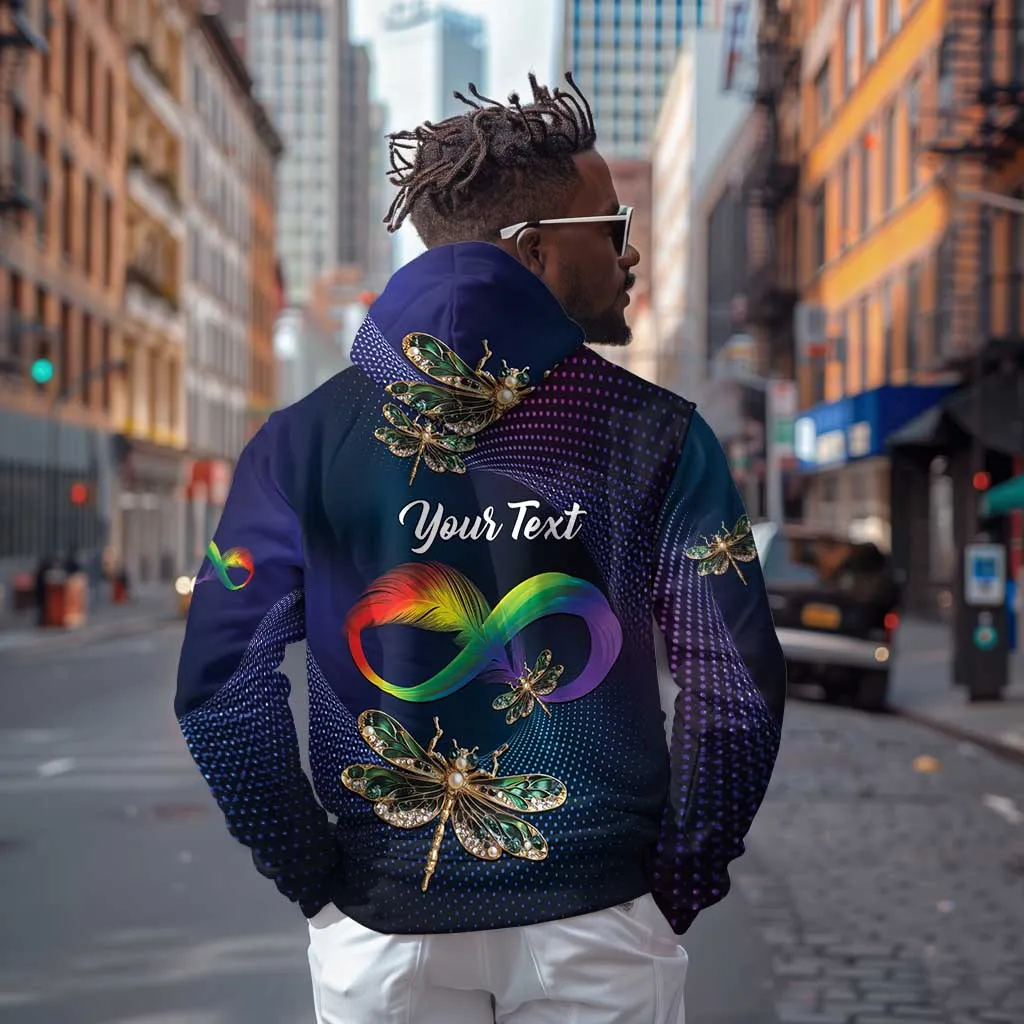 Personalized As Long As I Breathe You'll Be Remembered Zip Hoodie Luxury Dragonfly - Feather Infinity LT01
