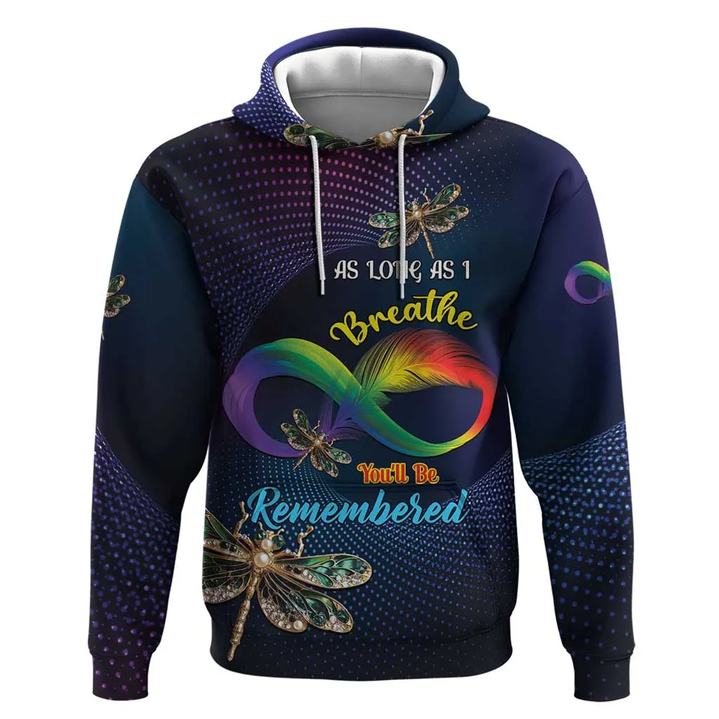 Personalized As Long As I Breathe You'll Be Remembered Zip Hoodie Luxury Dragonfly - Feather Infinity LT01