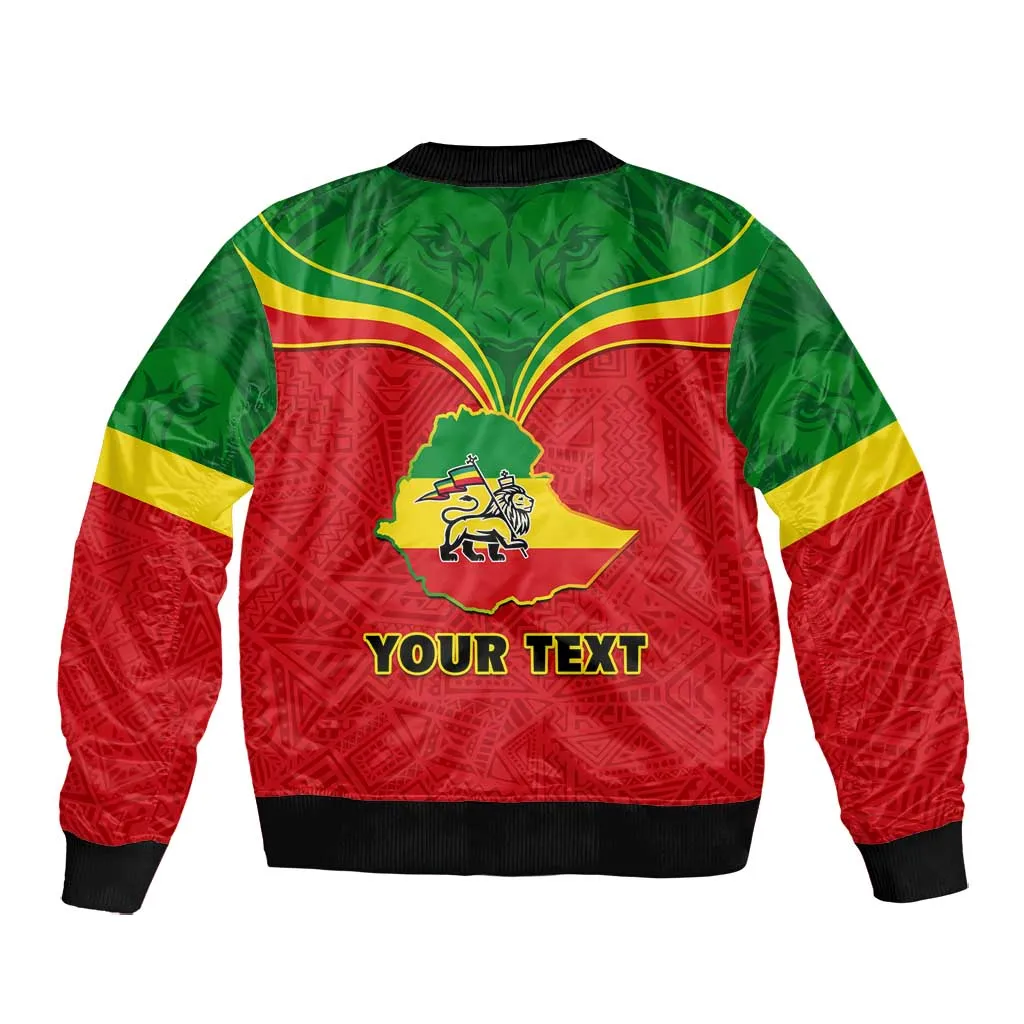 Personalized Ethiopia Bomber Jacket with Lion of Judah Flag Style - Special Version LT01