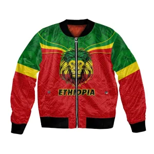 Personalized Ethiopia Bomber Jacket with Lion of Judah Flag Style - Special Version LT01