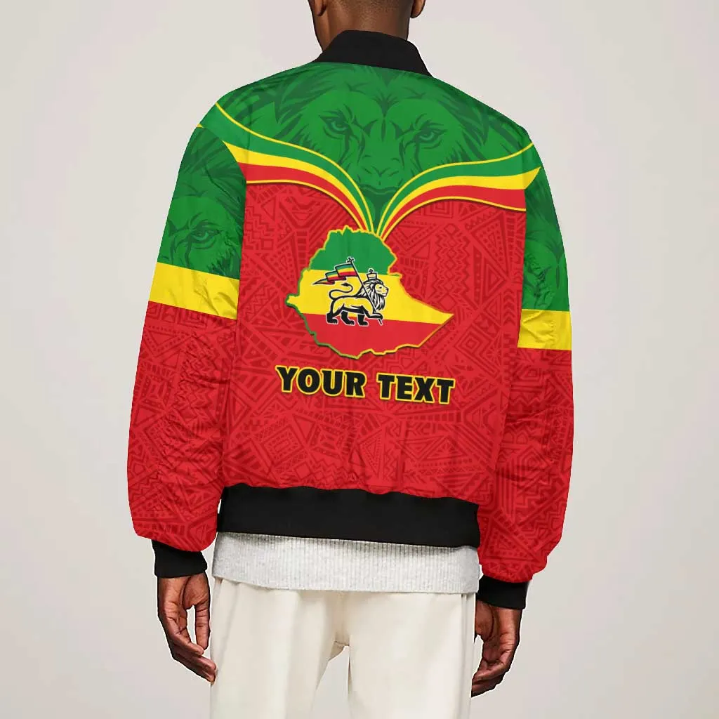 Personalized Ethiopia Bomber Jacket with Lion of Judah Flag Style - Special Version LT01