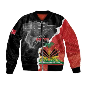 Personalized Haiti First Black Republic 1804 Bomber Jacket Ayiti Citadel Laferriere LT7