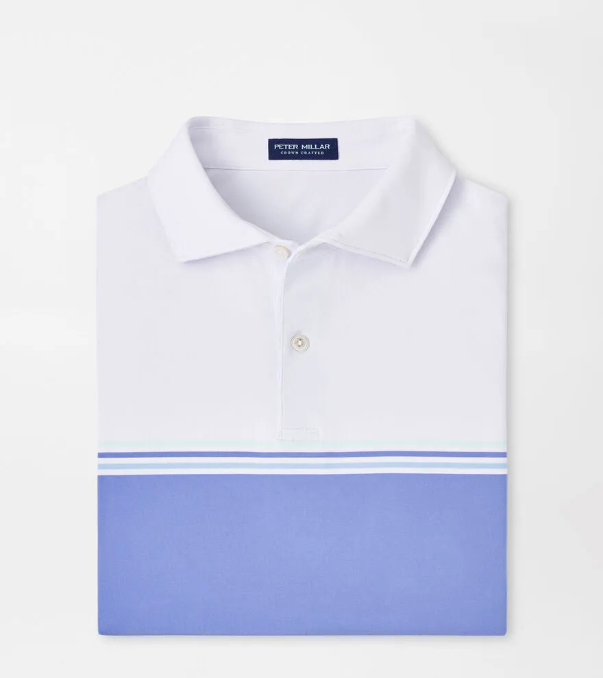 Peter Millar Mens Tailored Fit Holland Performance Jersey Polo - WHITE