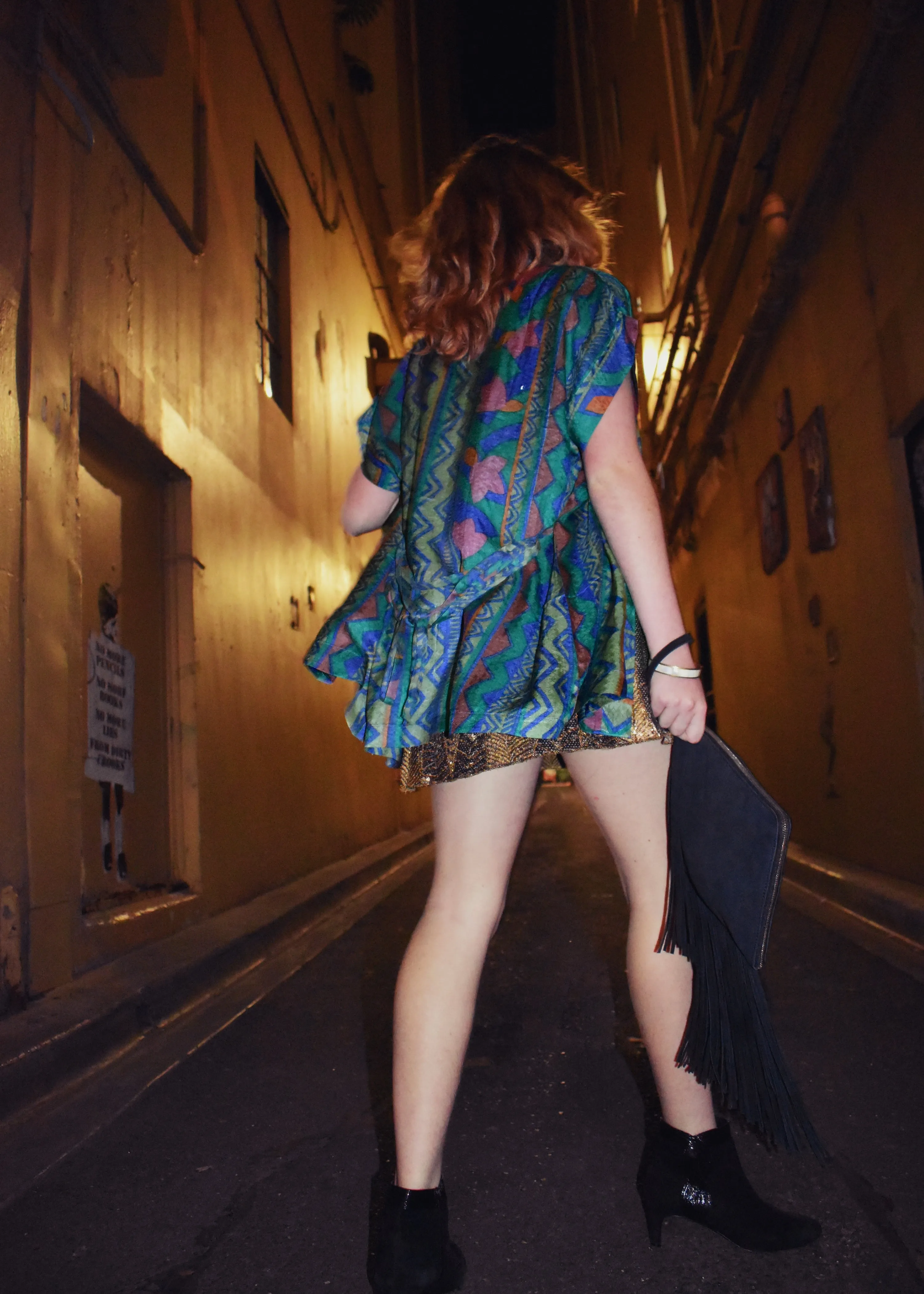 Pilea Silk Crepe Wrap Kimono Top ~ Limoges