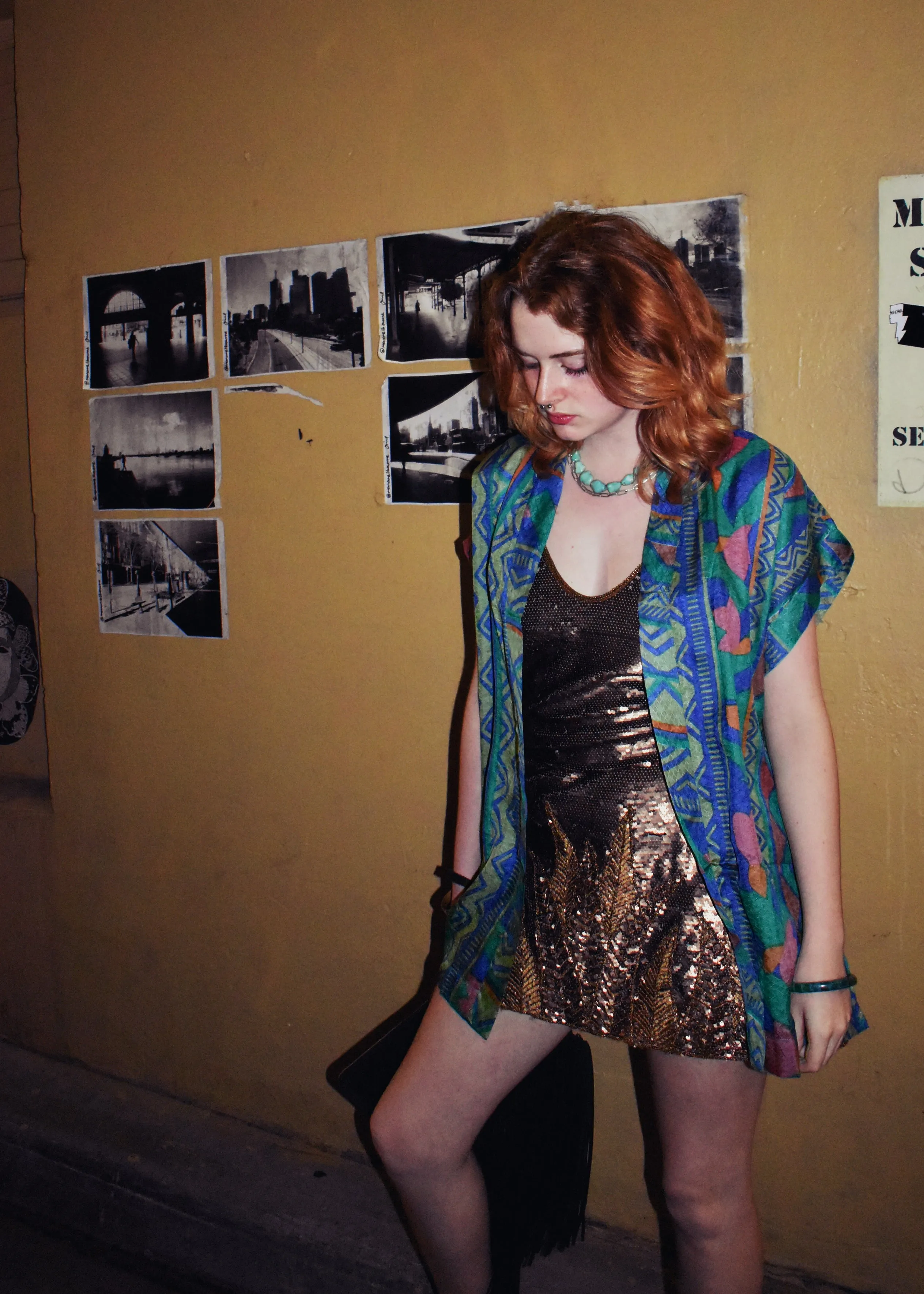 Pilea Silk Crepe Wrap Kimono Top ~ Limoges