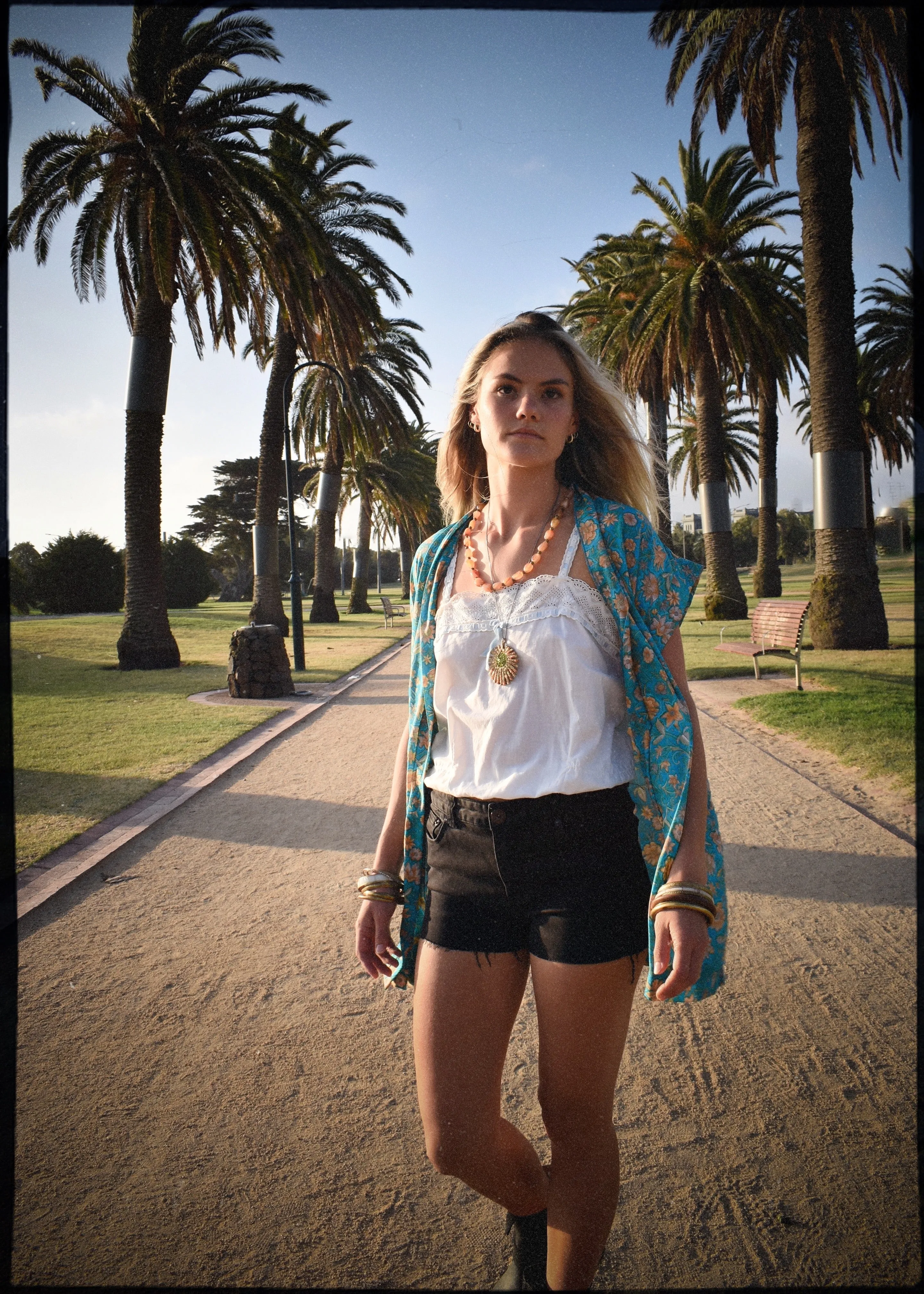 Pilea Silk Wrap Kimono Top ~ Jewel