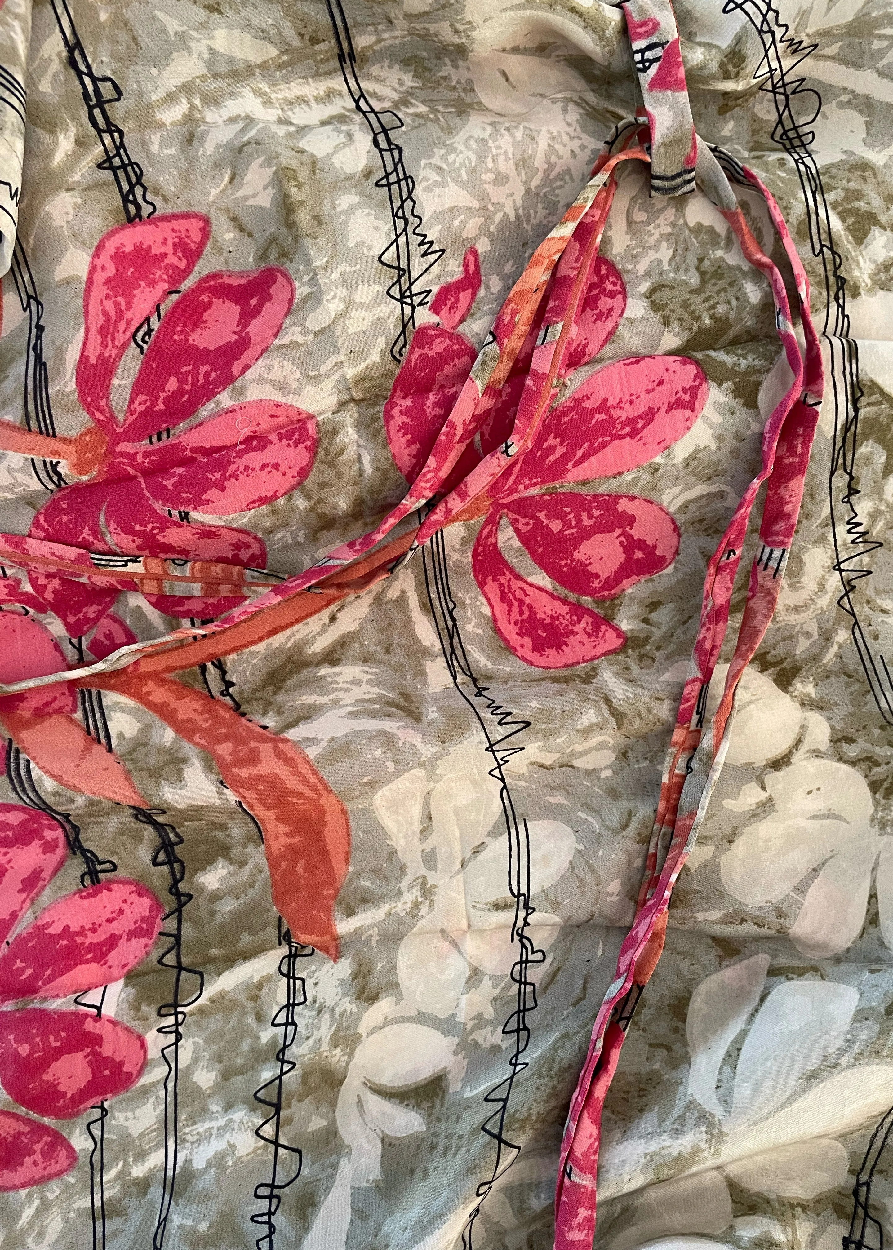 Pilea Silk Wrap Kimono Top ~ Moonstruck