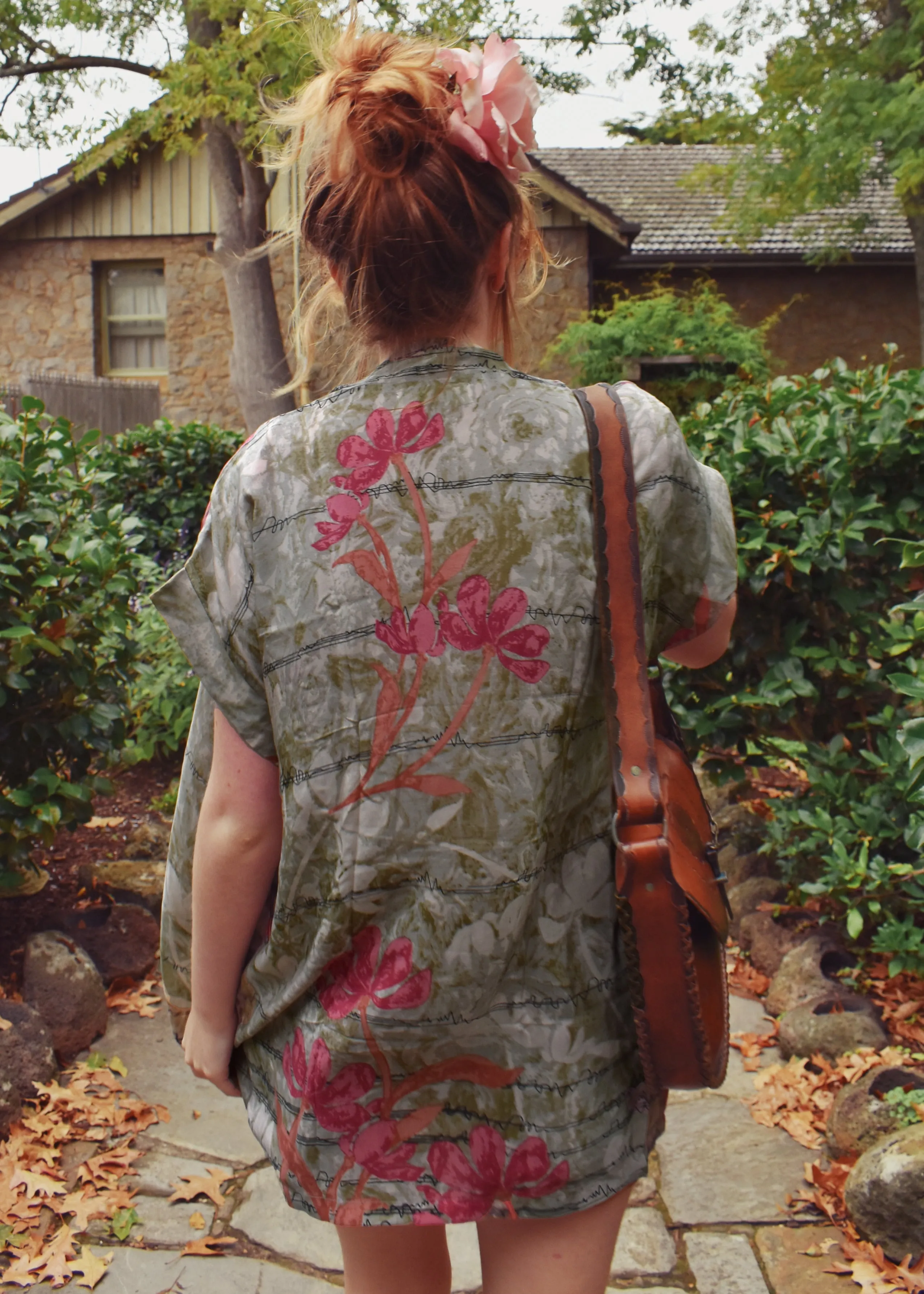 Pilea Silk Wrap Kimono Top ~ Moonstruck