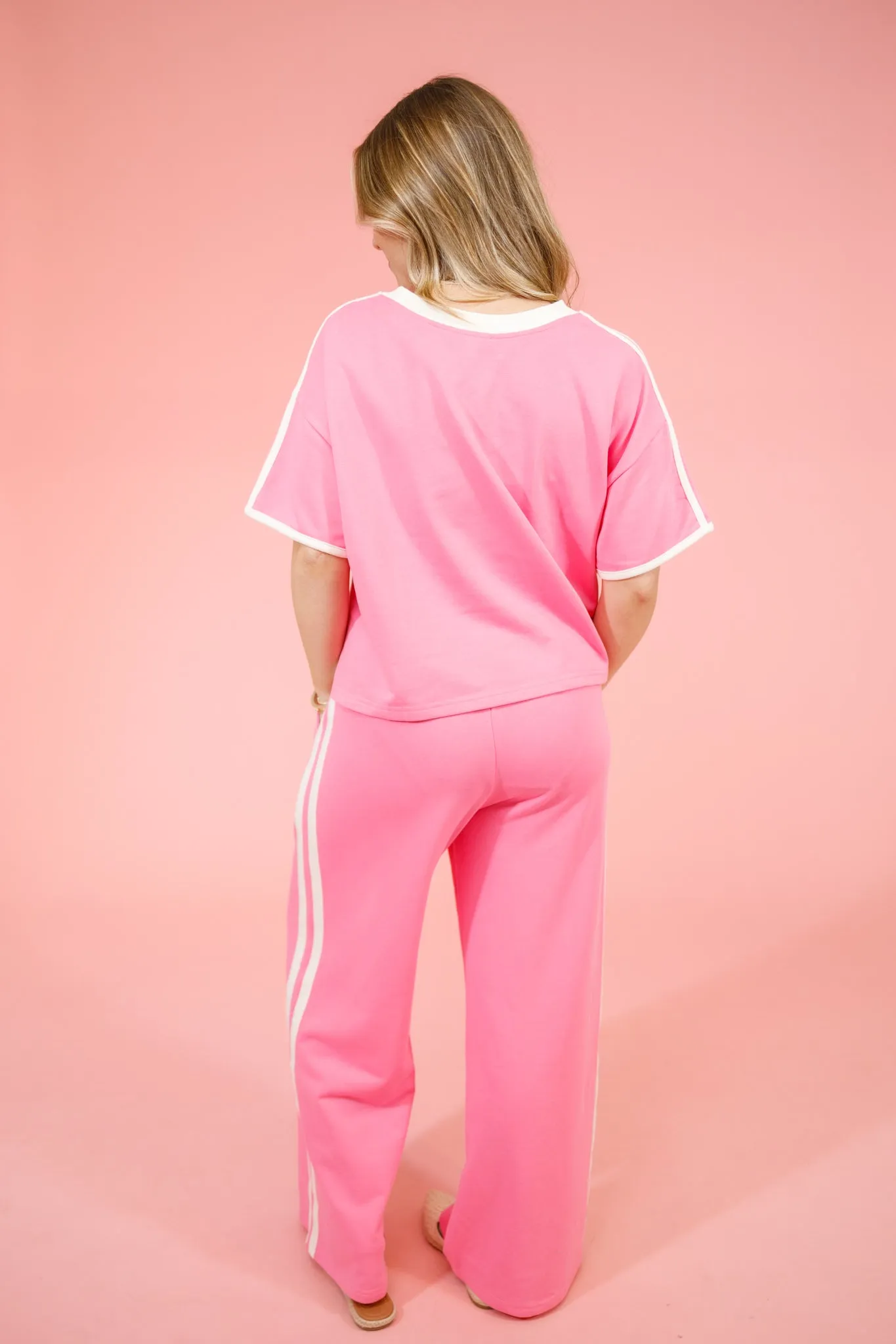 Pink with Cream Trim Boxy Set