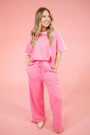 Pink with Cream Trim Boxy Set