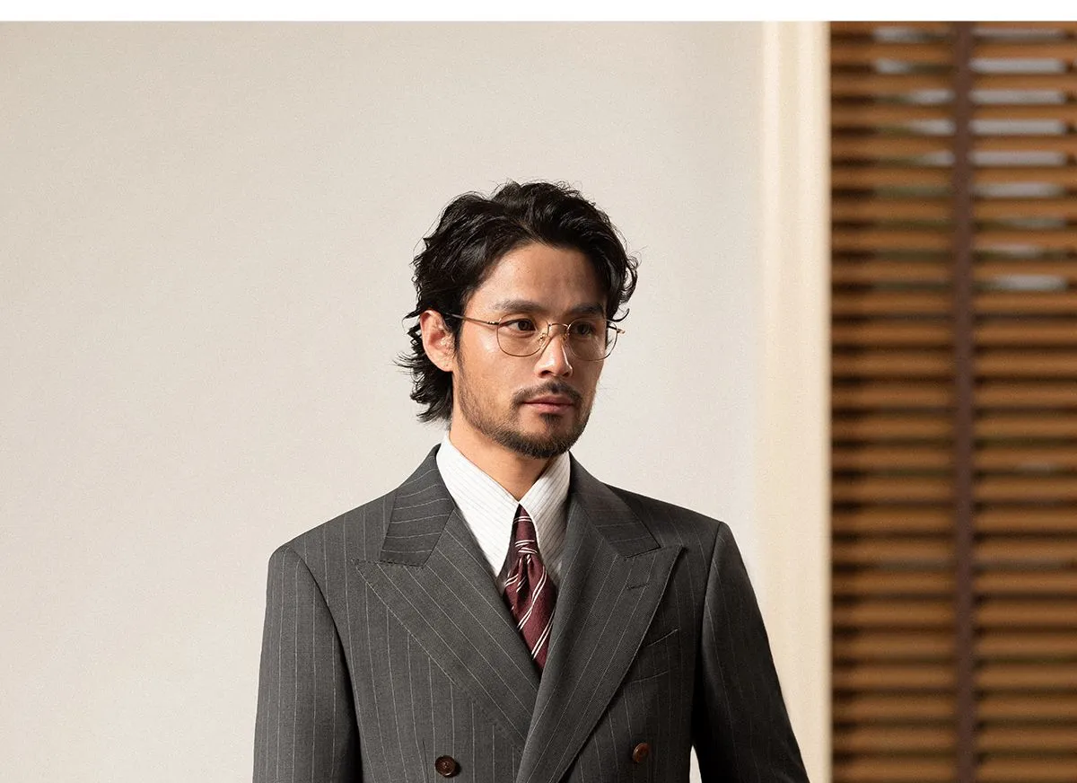 Pinstripe Double-Breasted Suit