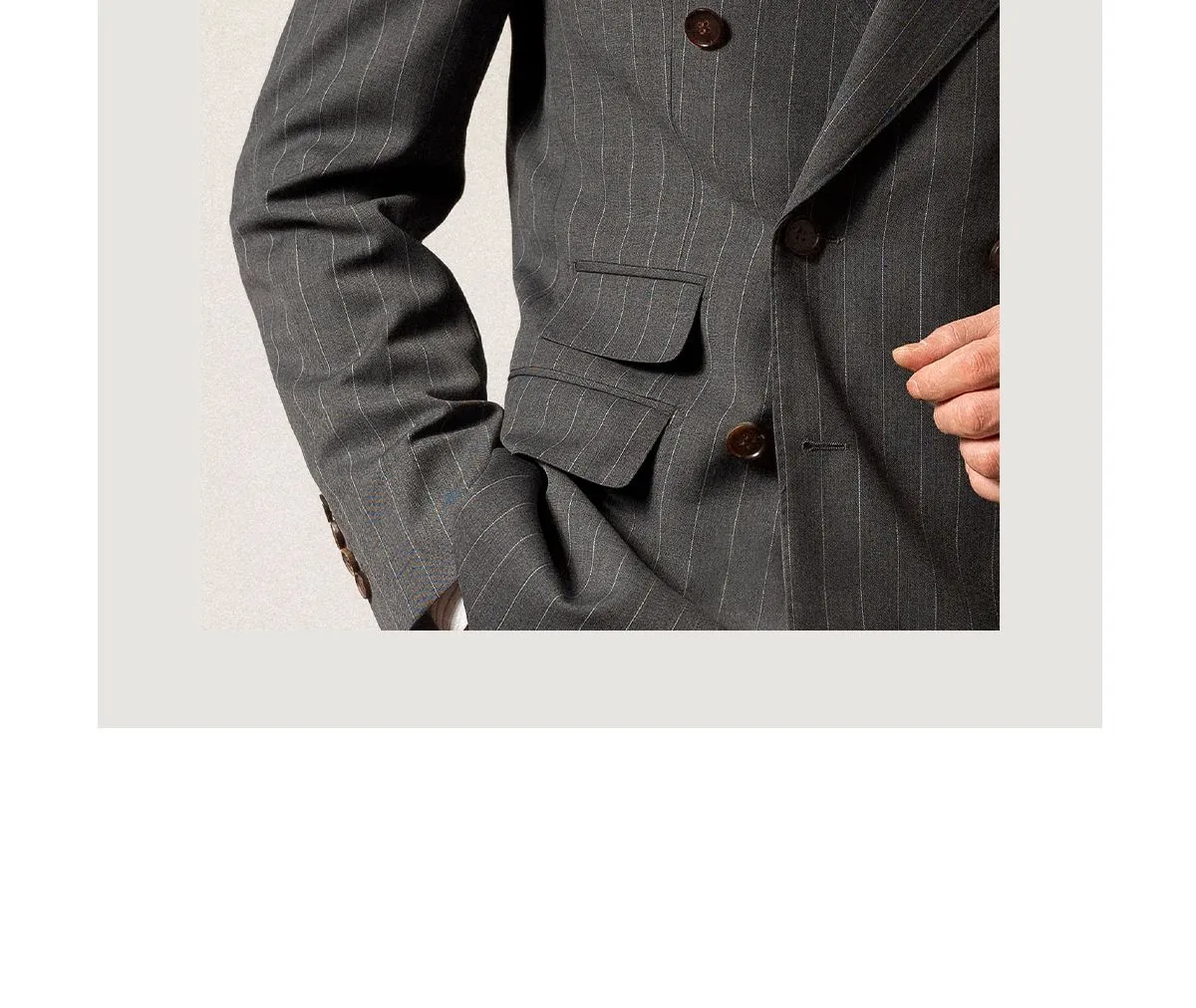 Pinstripe Double-Breasted Suit