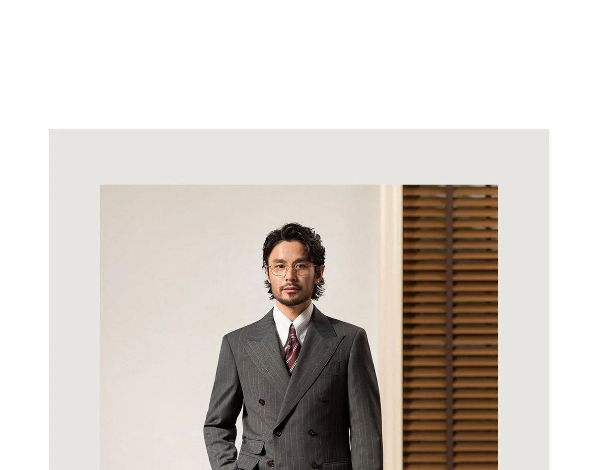 Pinstripe Double-Breasted Suit