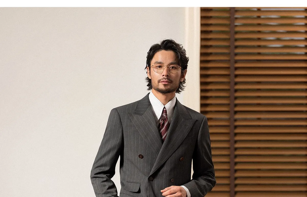 Pinstripe Double-Breasted Suit