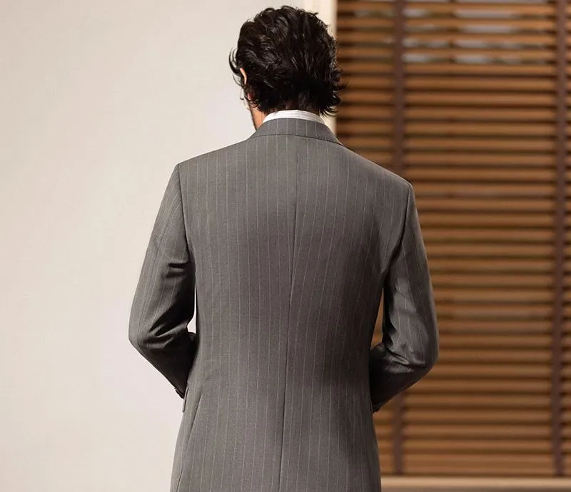 Pinstripe Double-Breasted Suit