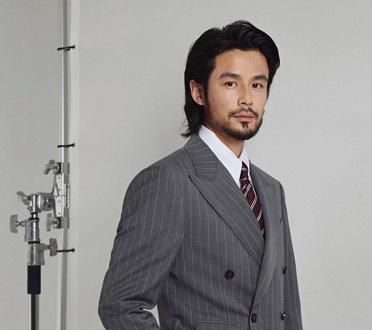 Pinstripe Double-Breasted Suit
