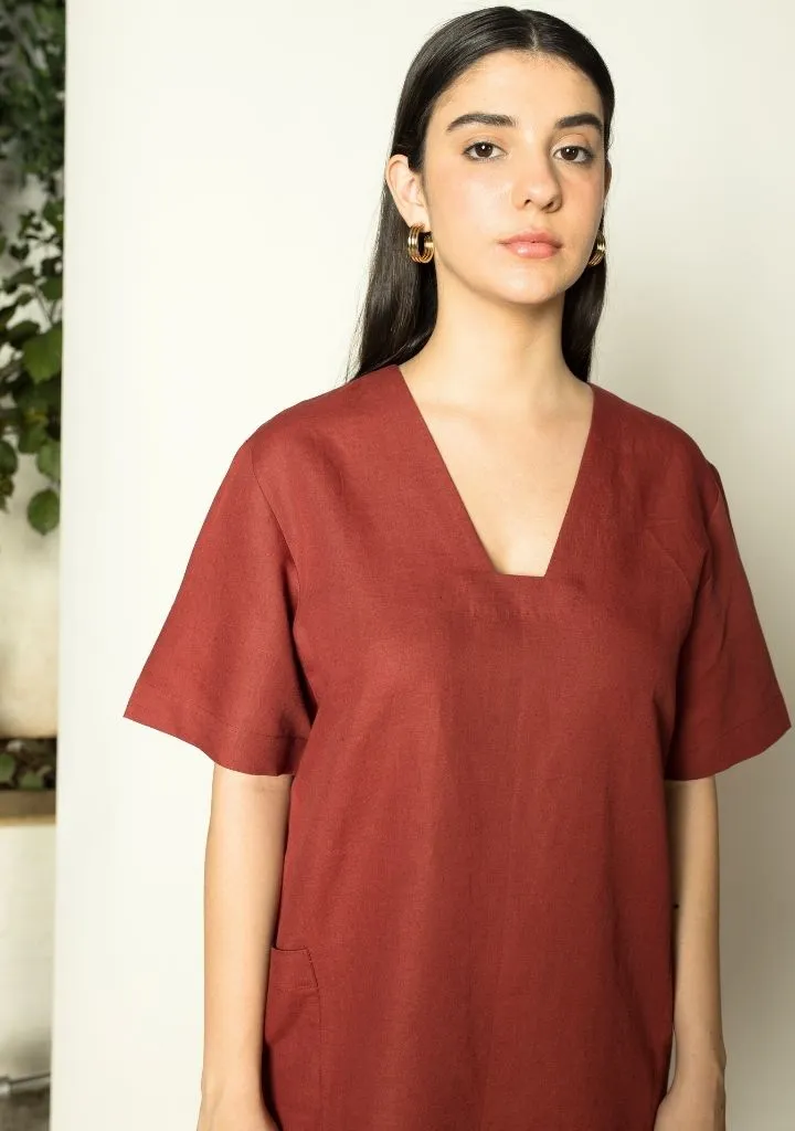 Plunge Shift Dress