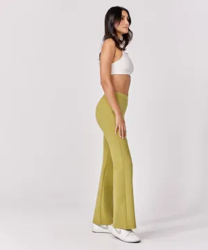 Ponte Flared Light Green Pant