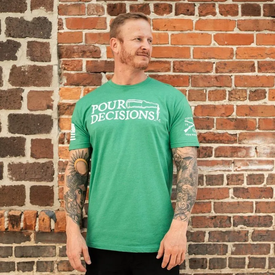 Pour Decisions T-Shirt - Kelly Green