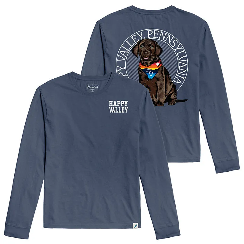 Rally Dog Happy Valley Chocolate Lab Long Sleeve T-Shirt