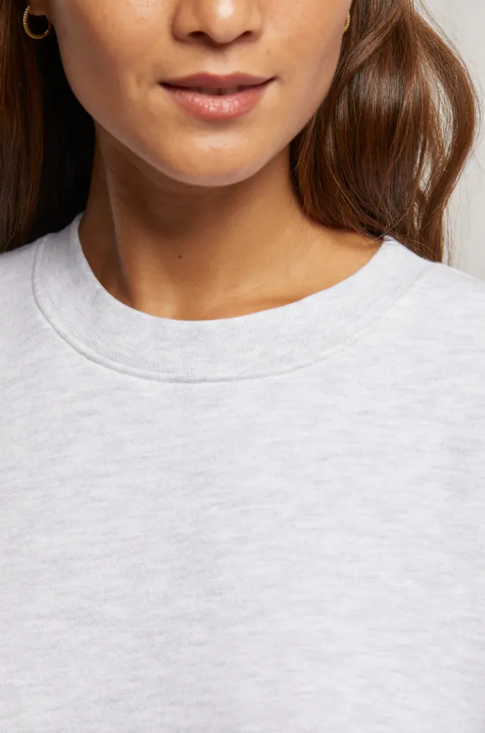 Rebecca Short Sleeve Sweatshirt in Ash | Perfect White Tee