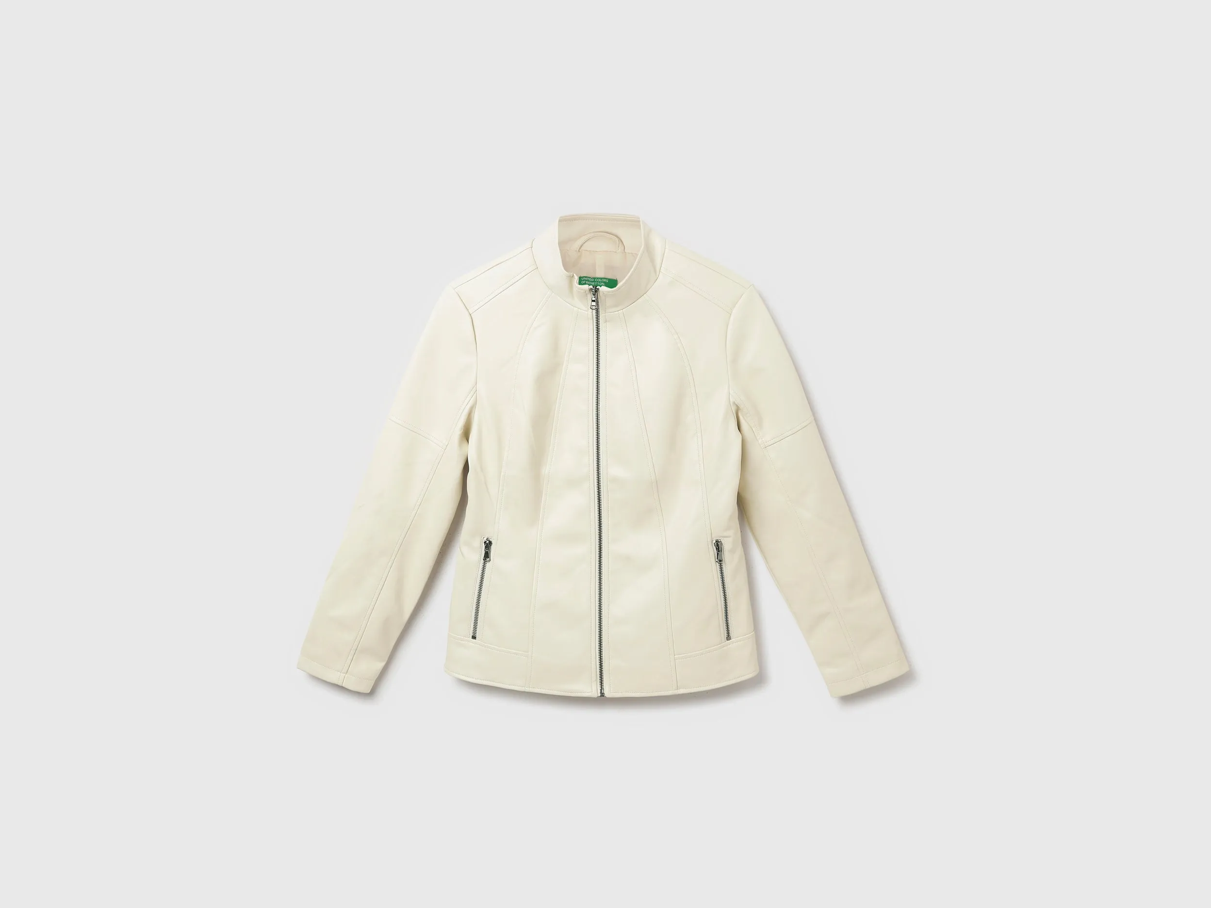 Regular Fit Mock Neck Solid Jacket