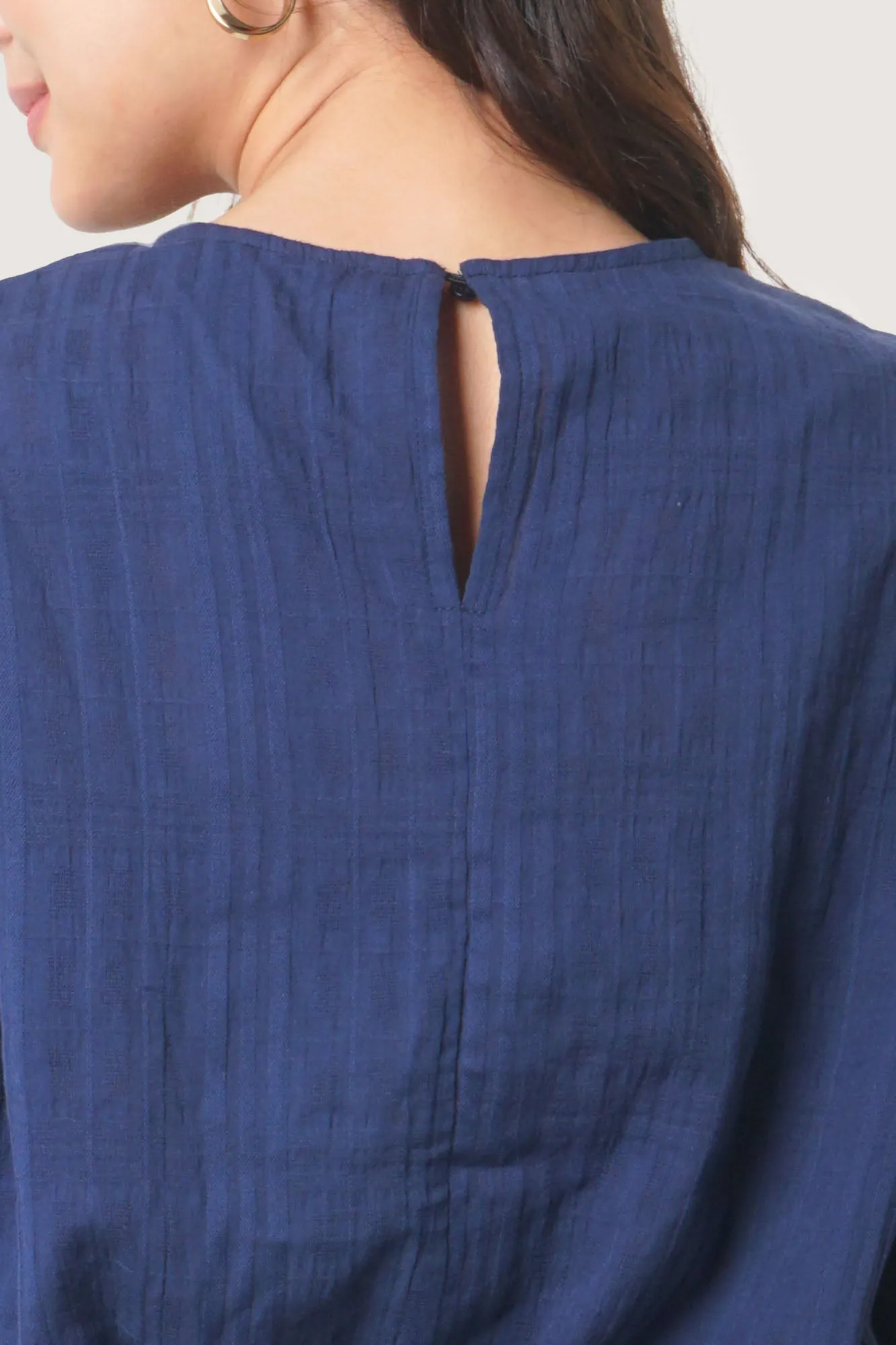 Relaxed Fit Garter Hem Shirt