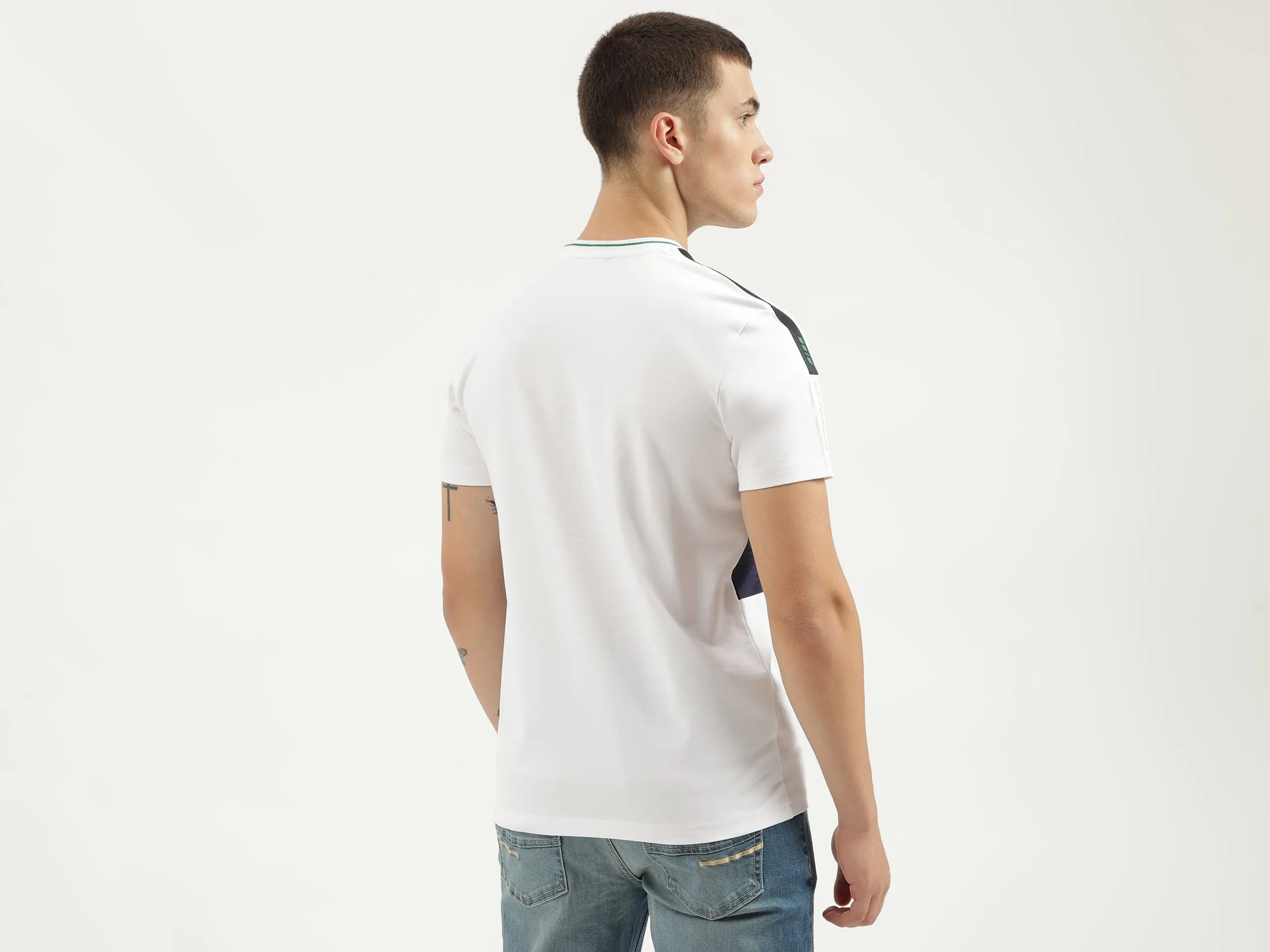 Relaxed Fit Round Neck Color Block T-shirts