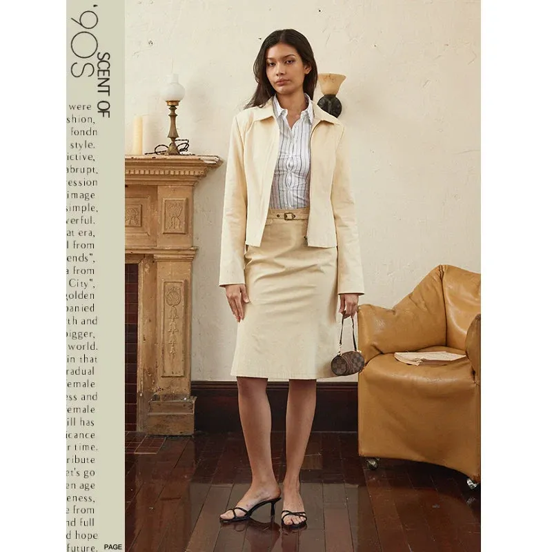 Retro Cotton Two-piece Suit
