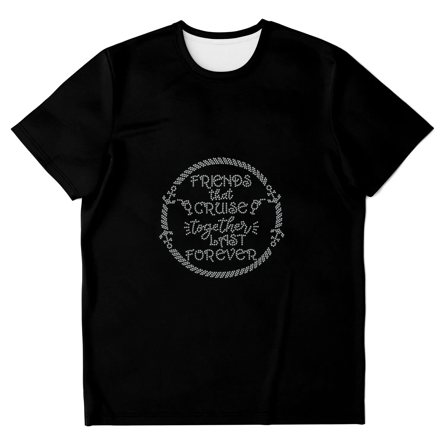 Rhinestone Cruising Tee Shirt Crew Neck, V Neck, Tank Top