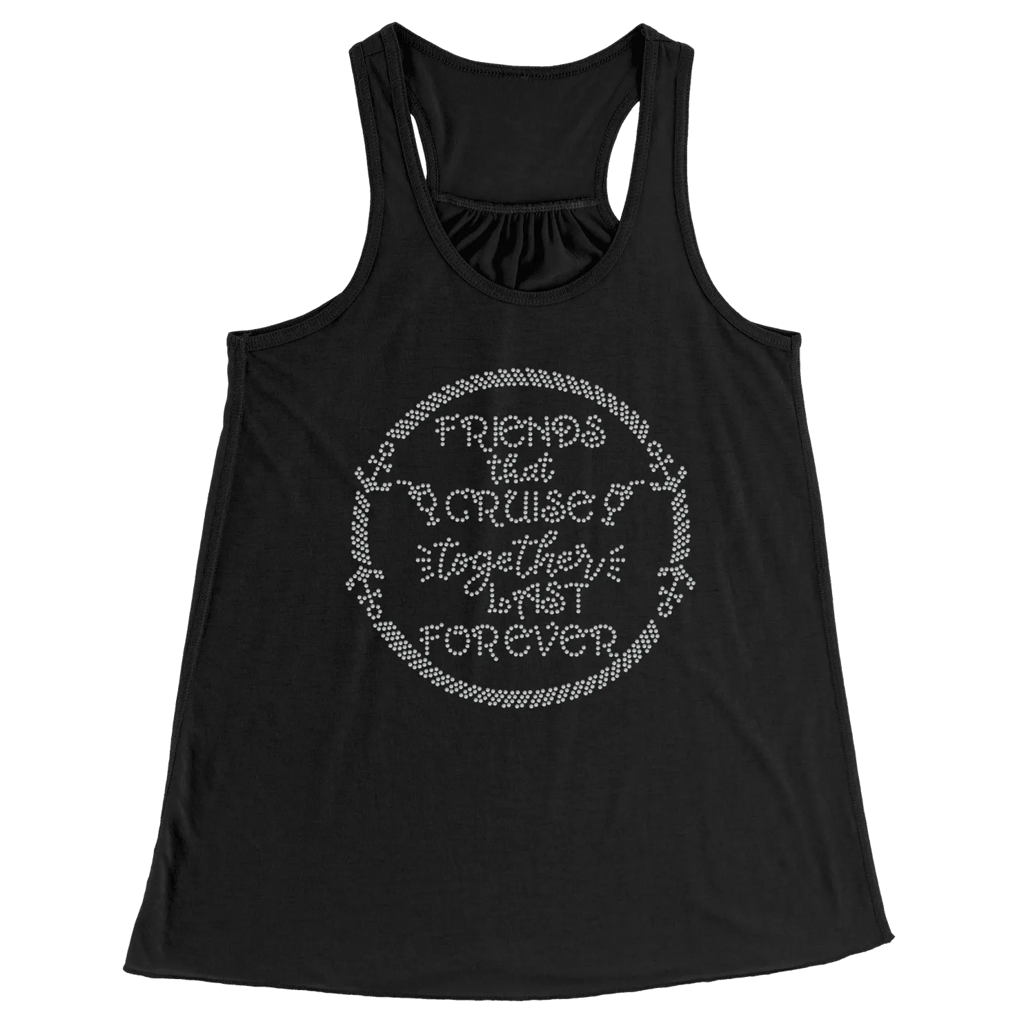 Rhinestone Cruising Tee Shirt Crew Neck, V Neck, Tank Top