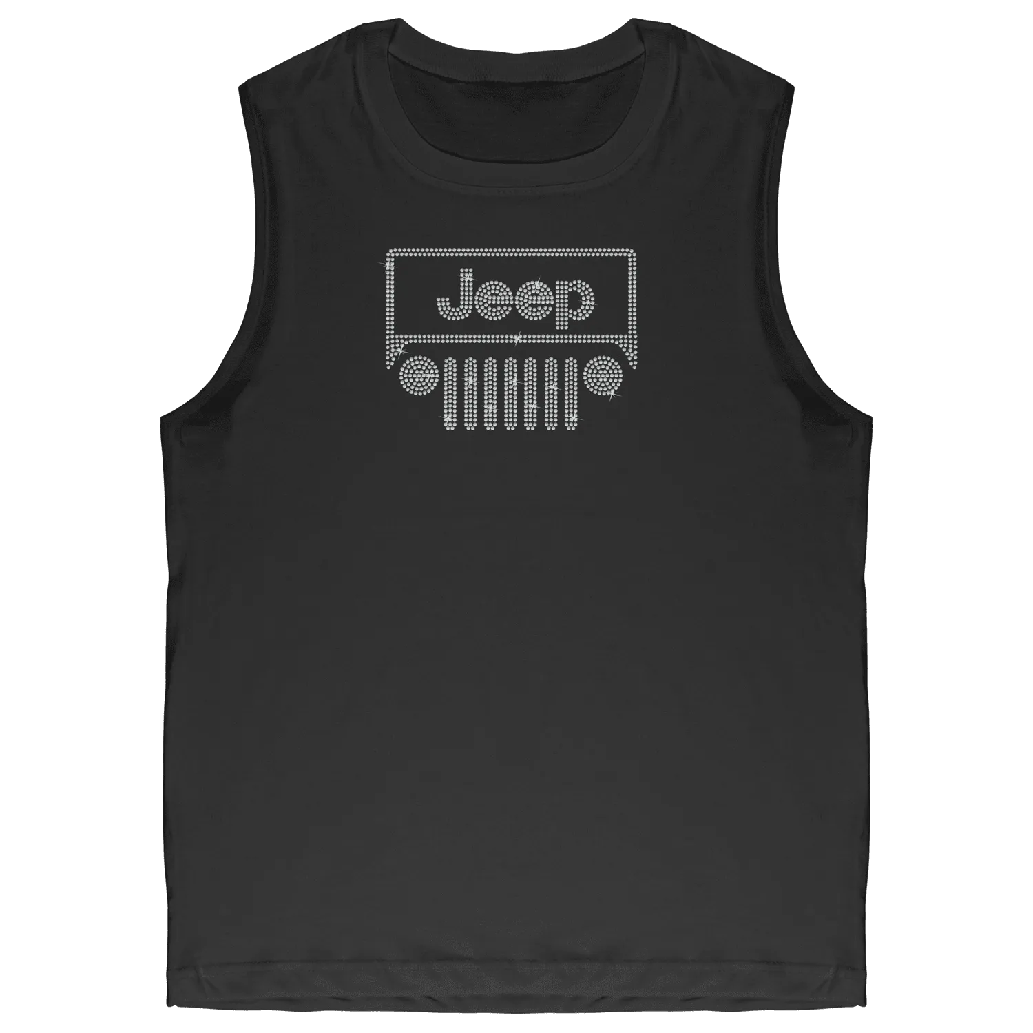 Rhinestone Offroad Grill Shirt Crew Neck, V Neck, Tank Top
