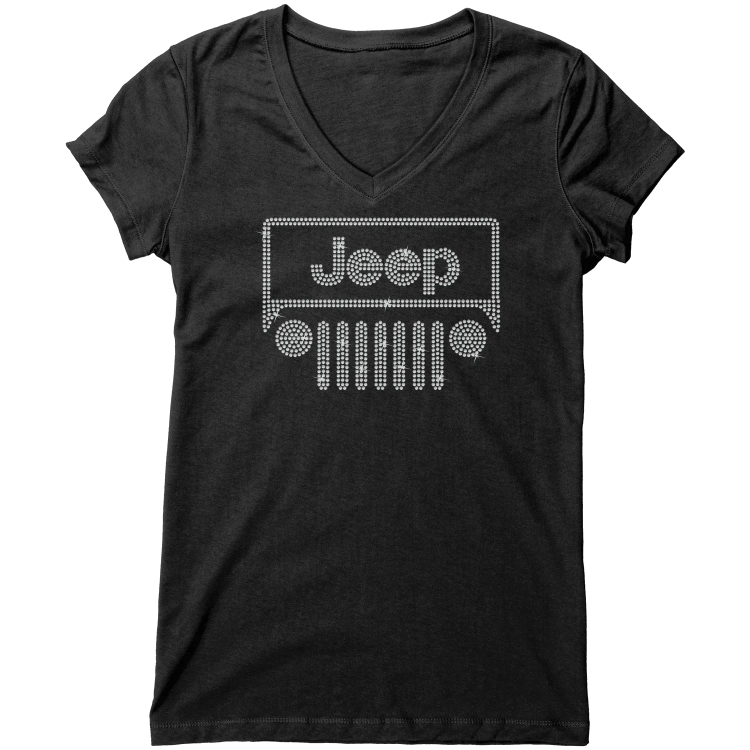 Rhinestone Offroad Grill Shirt Crew Neck, V Neck, Tank Top