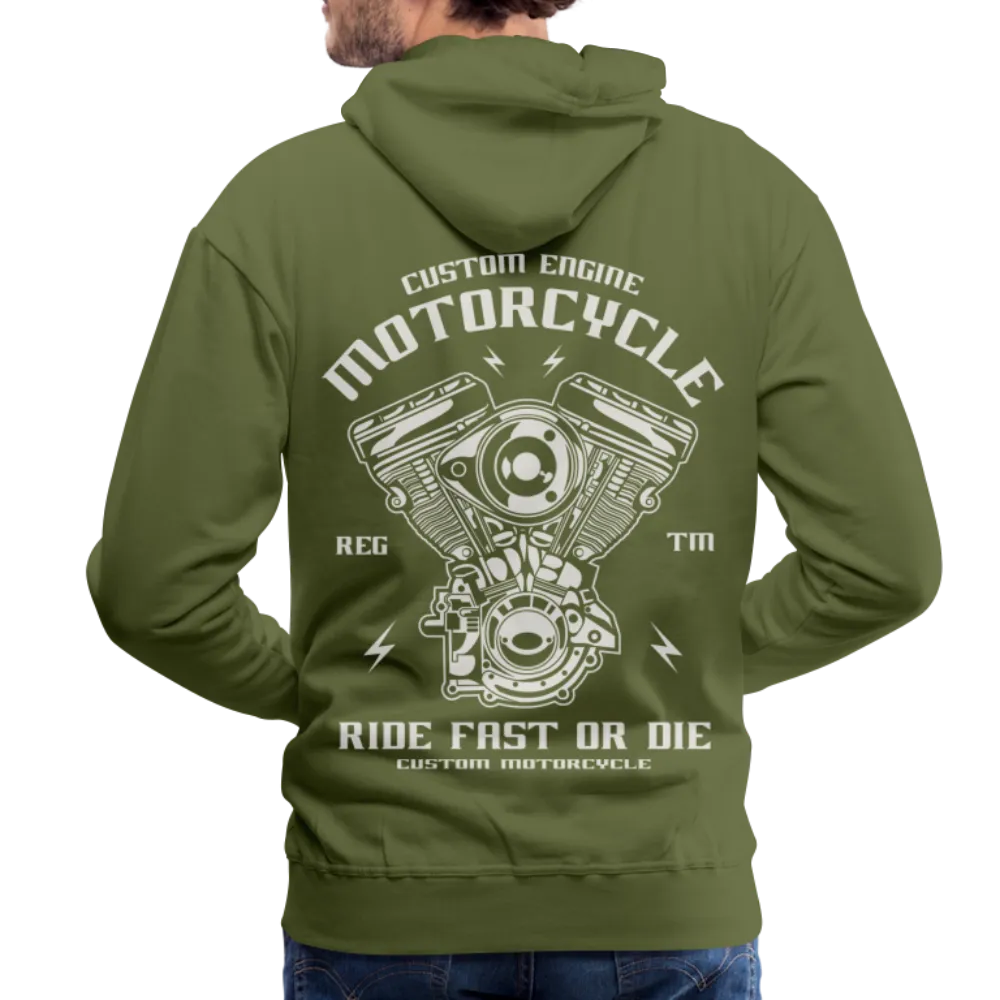 Ride Fast or Die Biker Skull Motorcycle Hoodie