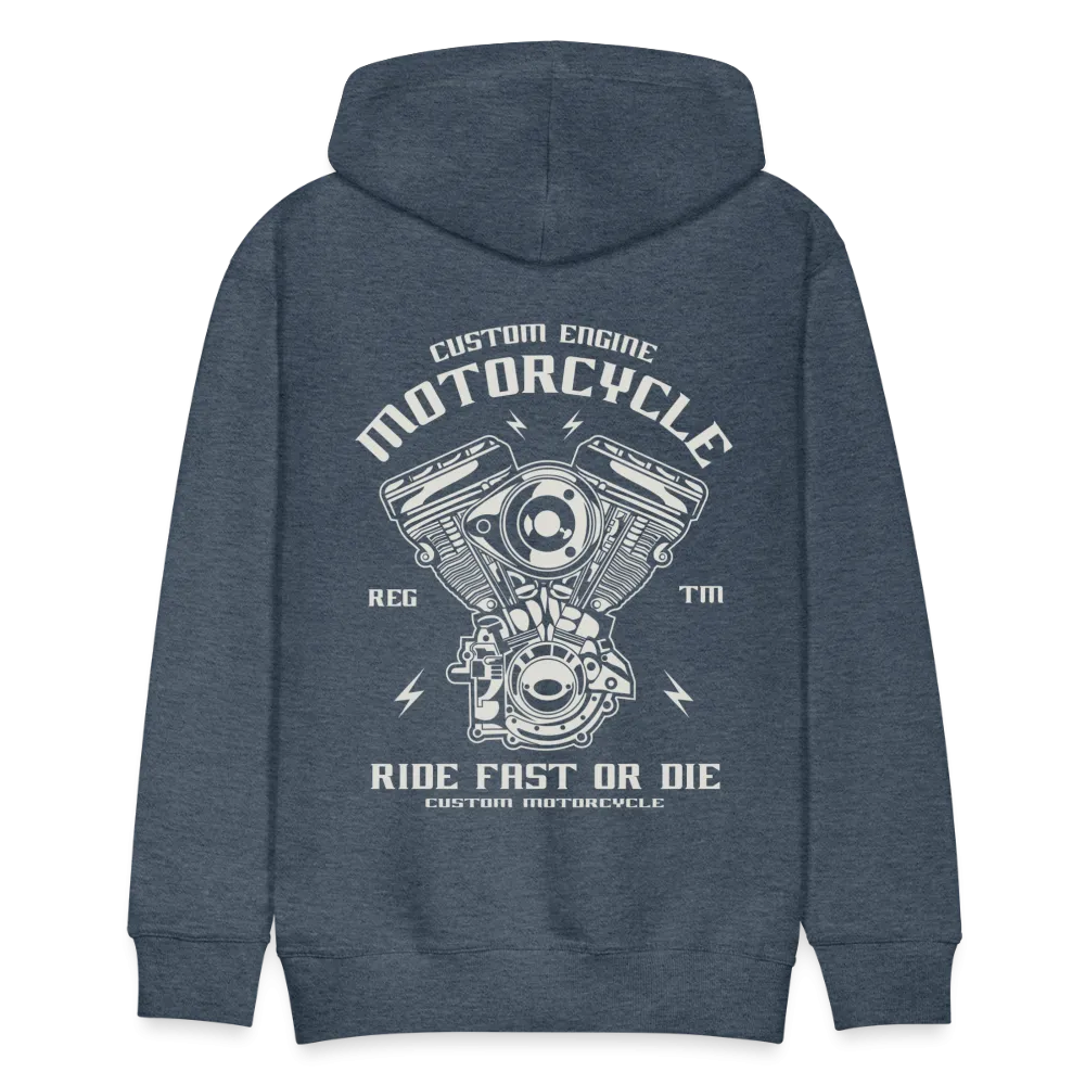 Ride Fast or Die Biker Skull Motorcycle Hoodie