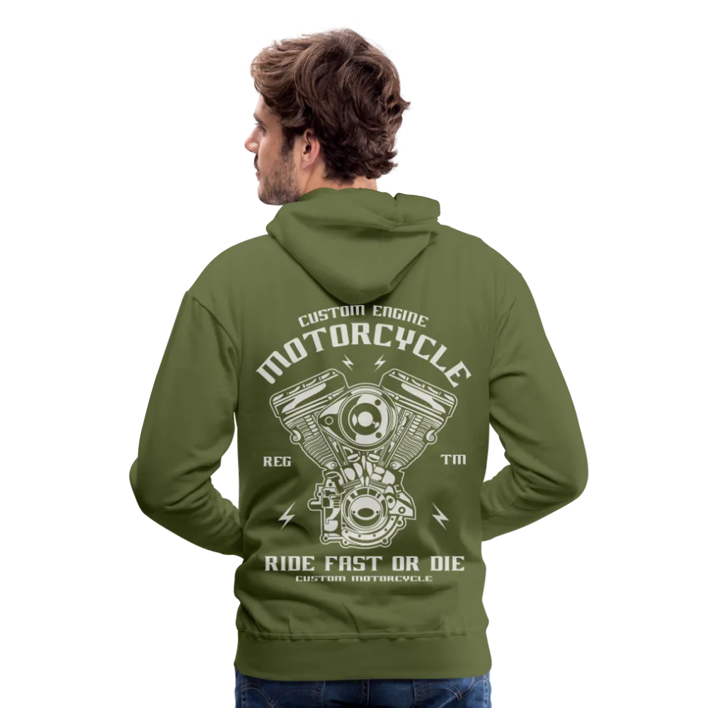 Ride Fast or Die Biker Skull Motorcycle Hoodie