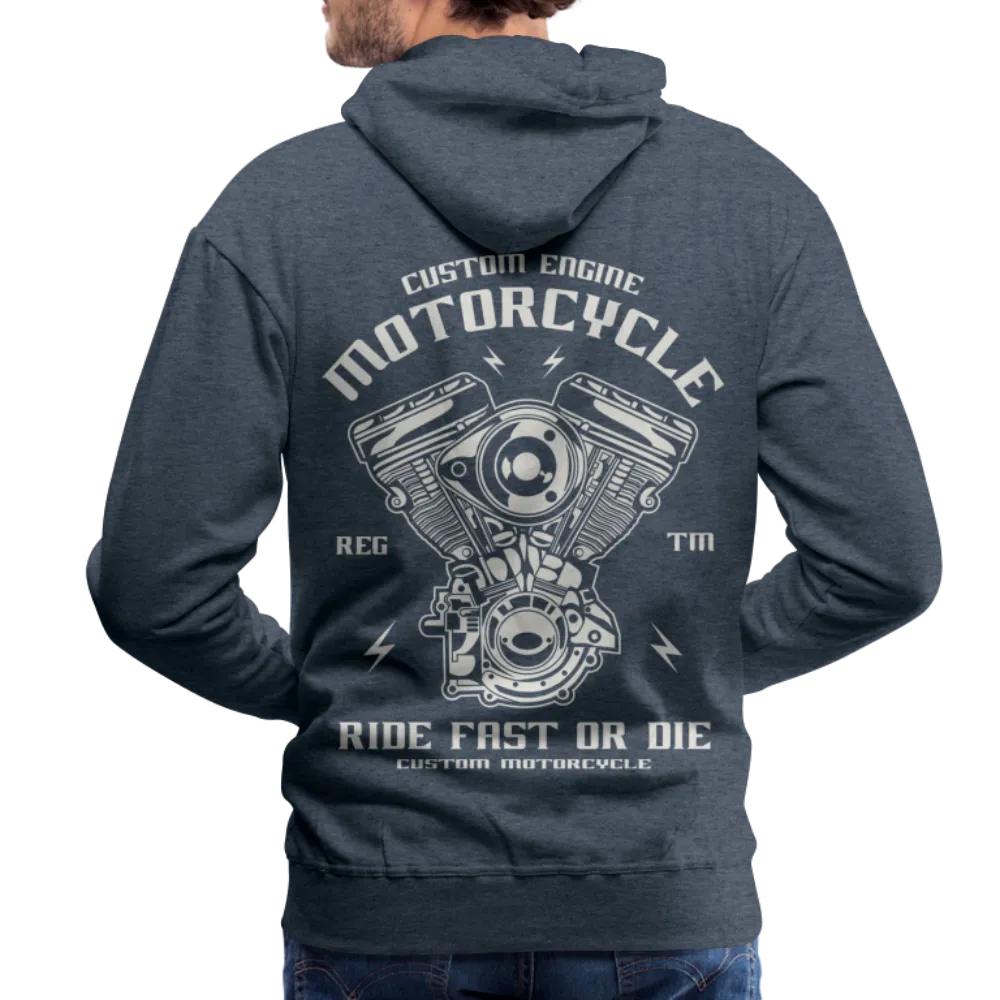 Ride Fast or Die Biker Skull Motorcycle Hoodie
