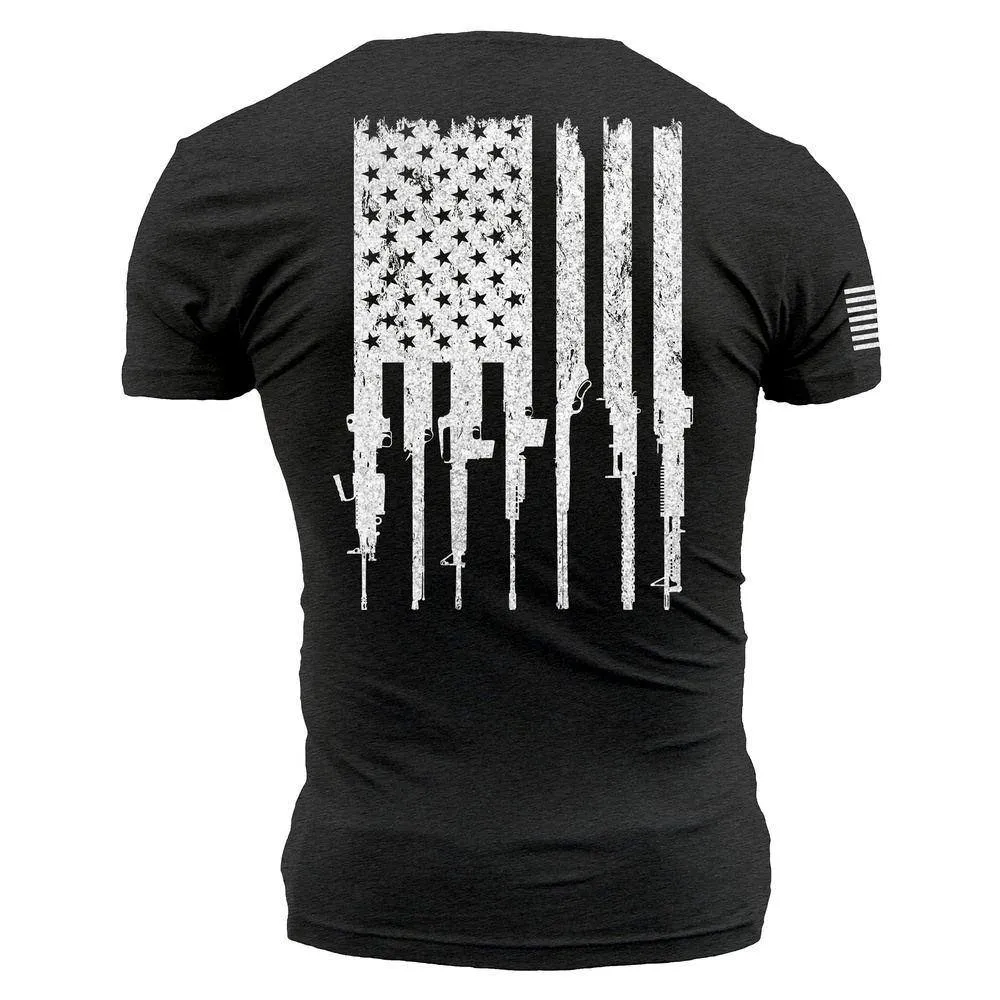 Rifle Flag Pocket T-Shirt - Black Heather