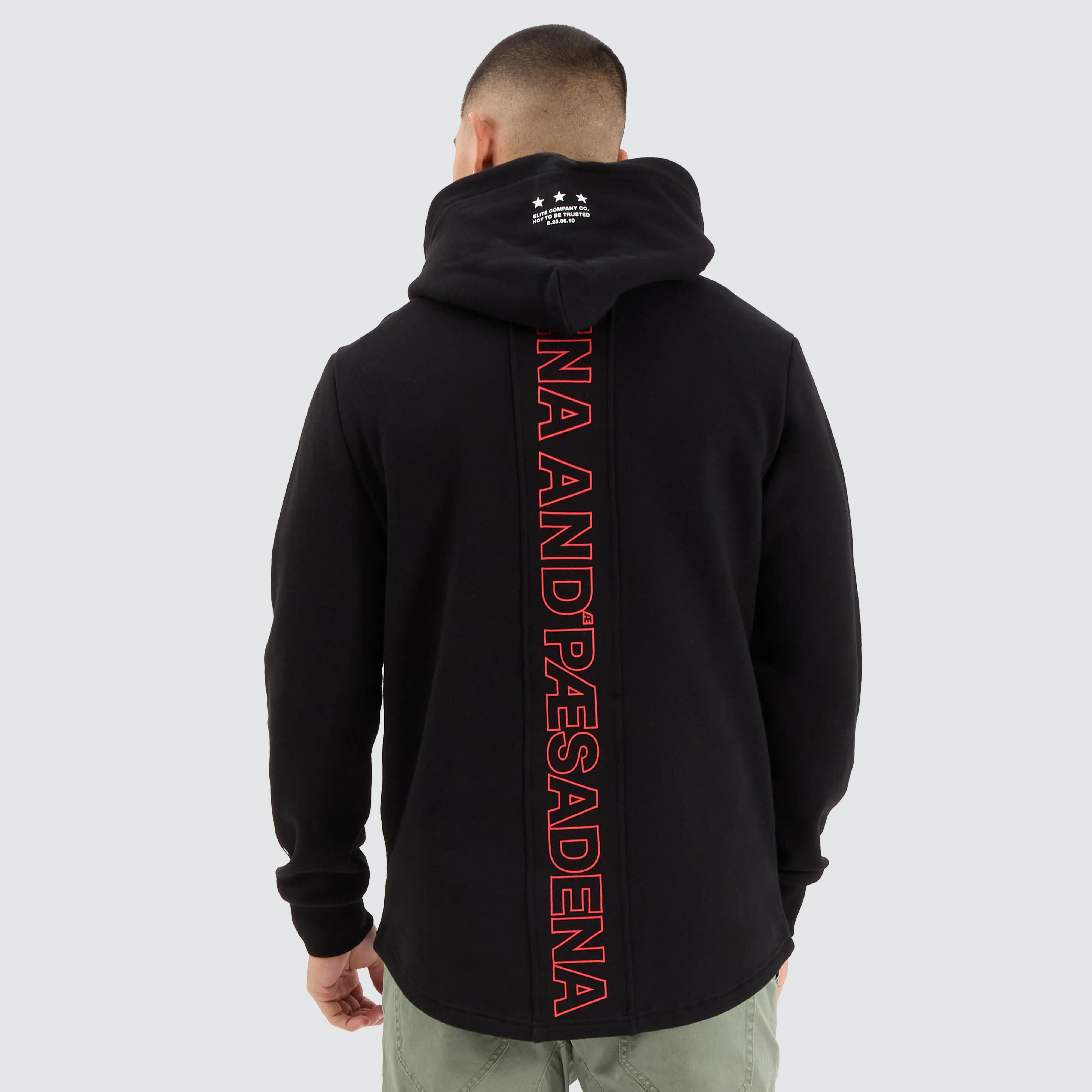 Risk Dual Curved Hoodie Jet Black