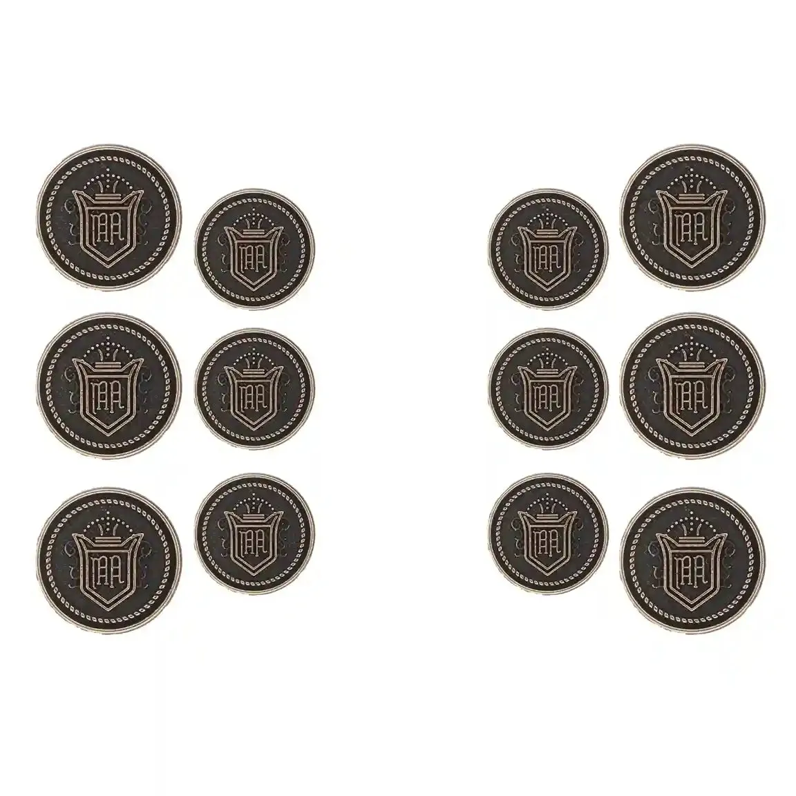 Royal Regalia Antique Metal Buttons