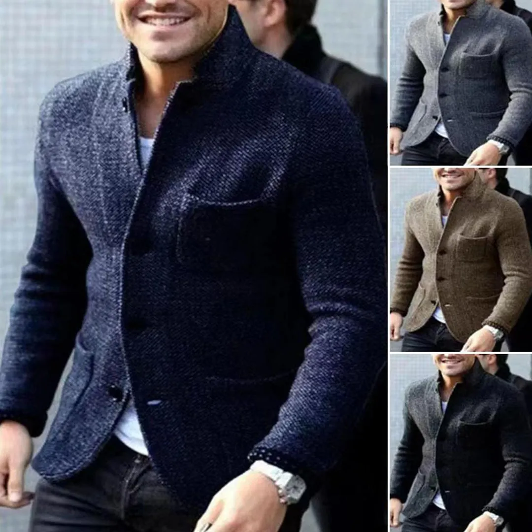 Rudra | Blazer à Boutons en Maille Épaisse pour Hommes