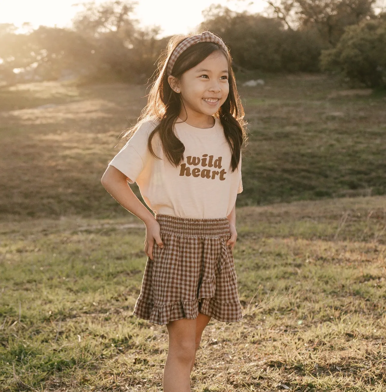Rylee & Cru - Boxy Tee - Shell - "Wild Heart"