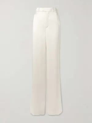 SAINT LAURENT
Satin-crepe wide-leg pants
