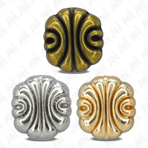 Scalloped Shirt 10mm Metal Button