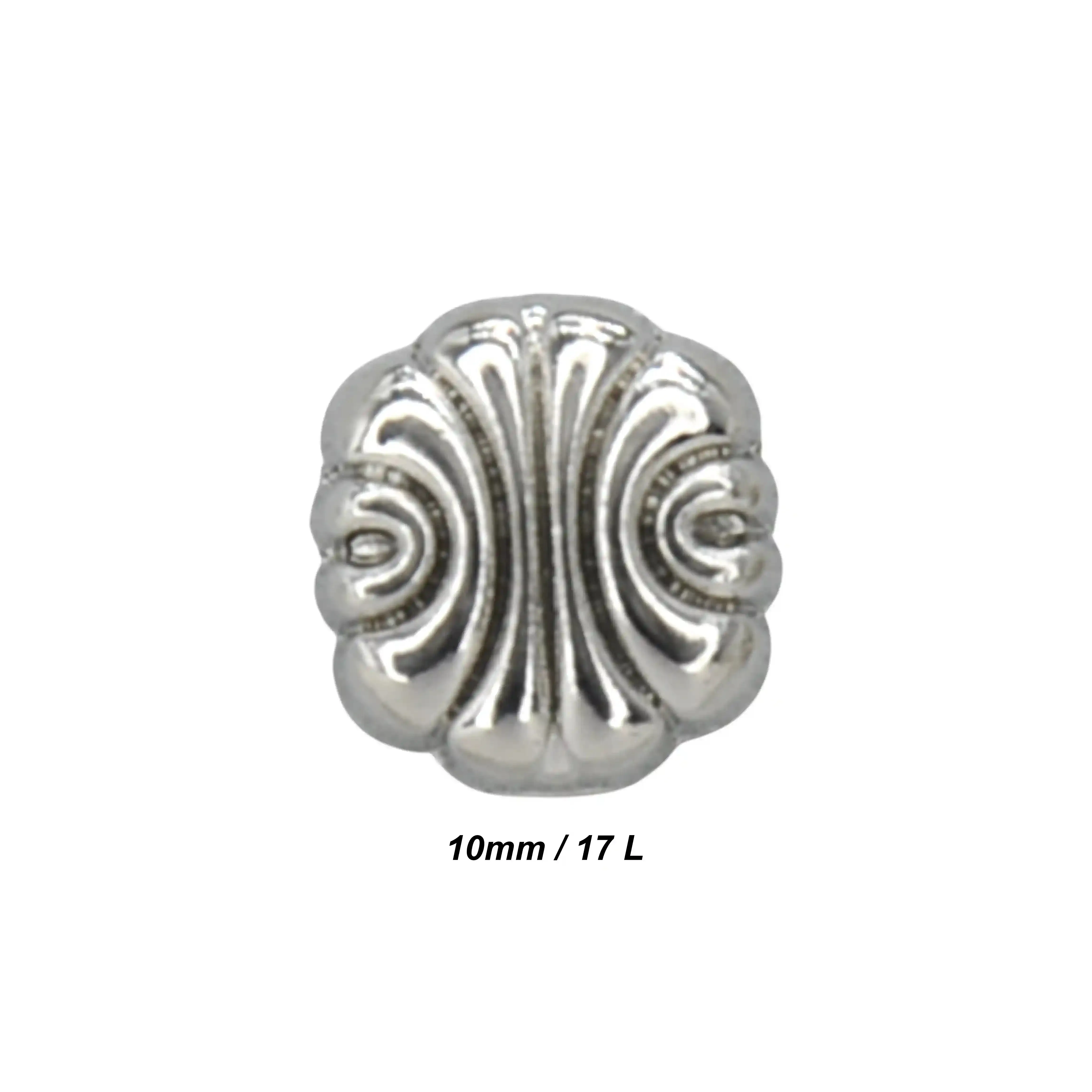 Scalloped Shirt 10mm Metal Button