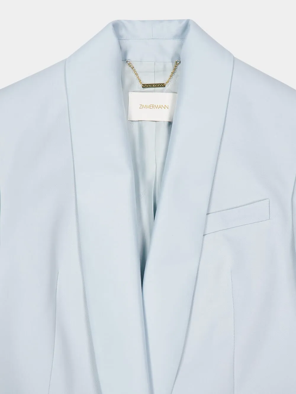 Sea Foam Shawl Collar Tuxedo Jacket